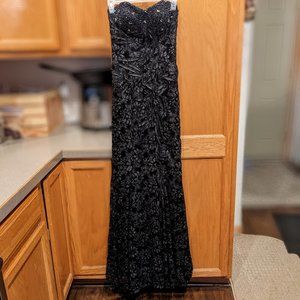 Black beaded ballroom/prom dress